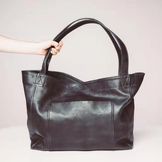 Vintage Large Capacity PU Leather Tote Bag