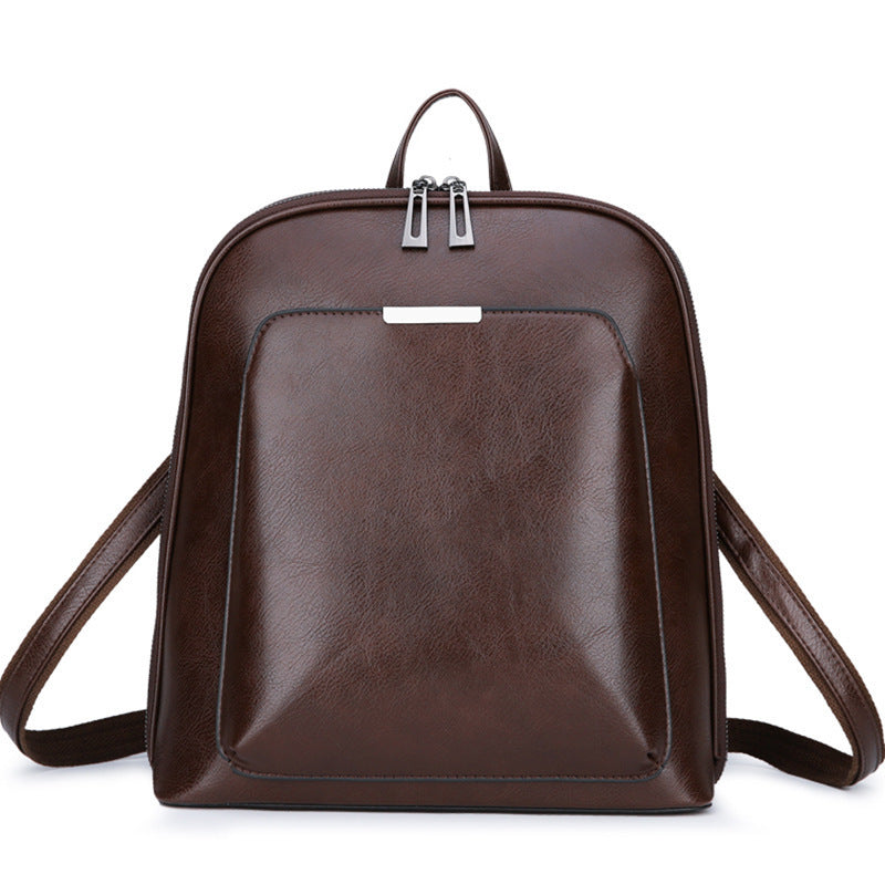 Classic Leather Casual Backpack