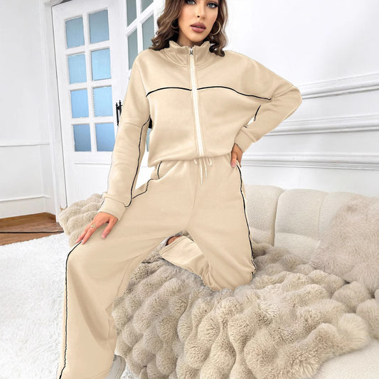 Women's Half Turtleneck Knit Set