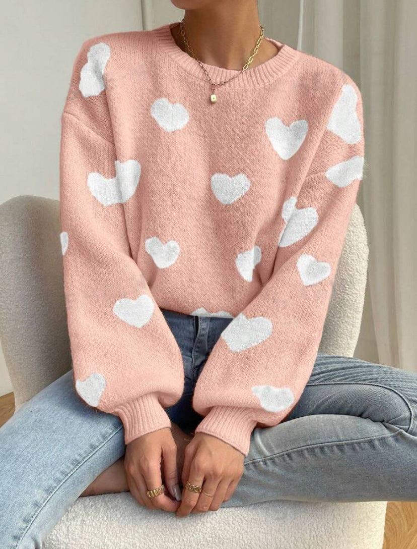 LoveHeart Cozy Knit Sweater
