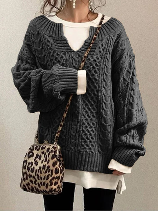 Chunky Cable Knit Oversized Sweater