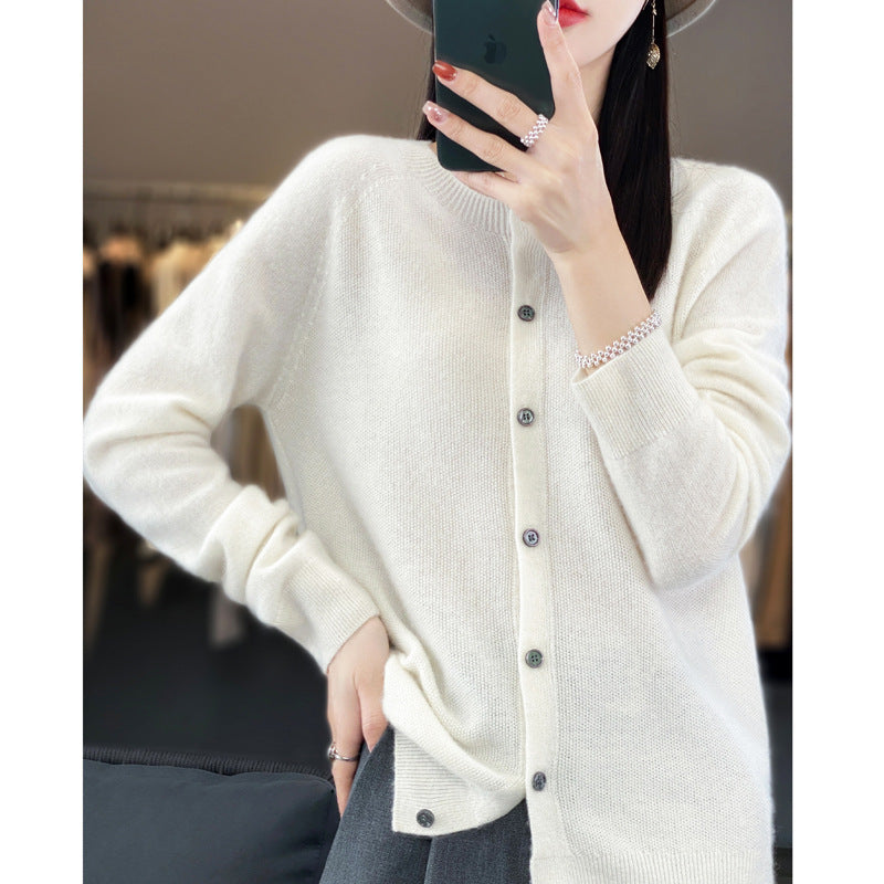 Plus Size Loose Knit Cardigan