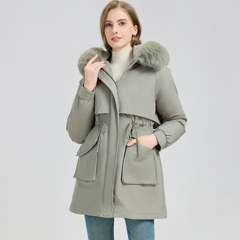 Fur-Lined Hooded Winter Parka