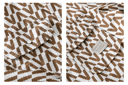 Moda Elite | Koszula rekreacyjna z nadrukiem i długim rękawem