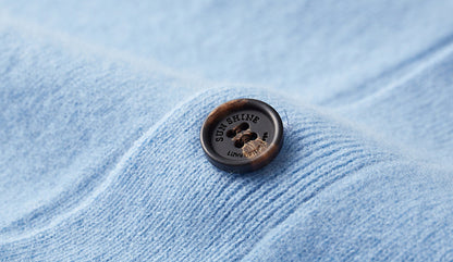 Moda Elite | Wełniany kardigan z dekoltem w serek