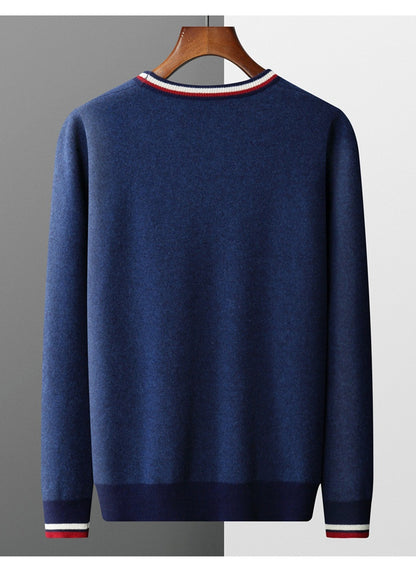 Kardigan męski z kontrastowymi paskami