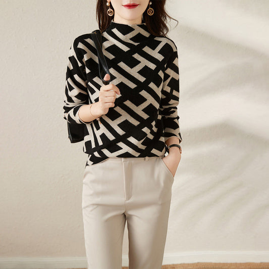 Elegant Jacquard Sweater