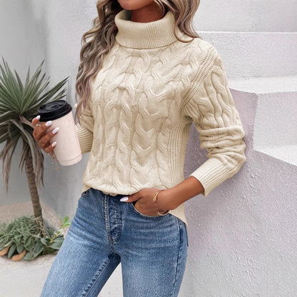 Women's Cable-Knit Turtleneck