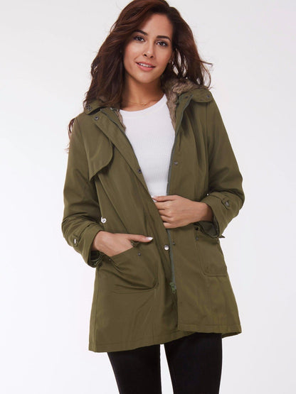 Winter Warm Long Sleeve Parka Coat