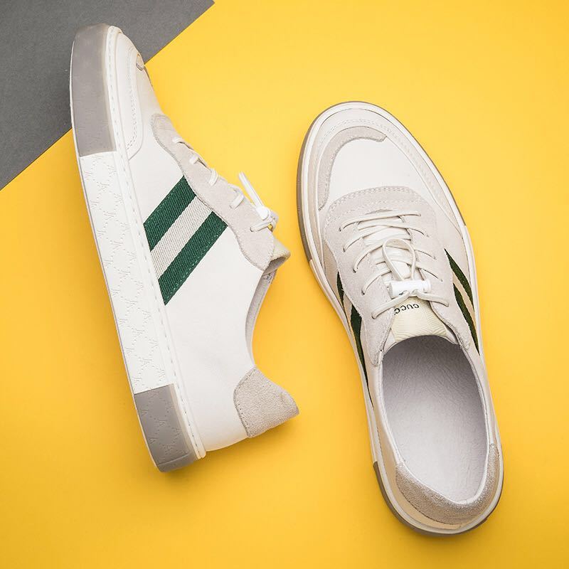 Skórzane trampki casualowe