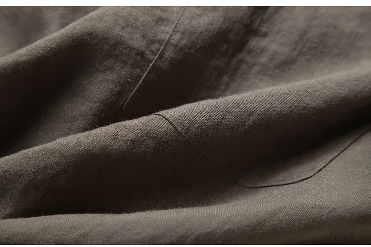 Męskie lniane spodnie rekreacyjne