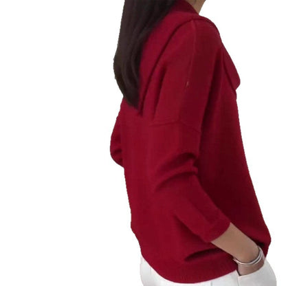 Cozy Cowl Neck Solid Knit Sweater