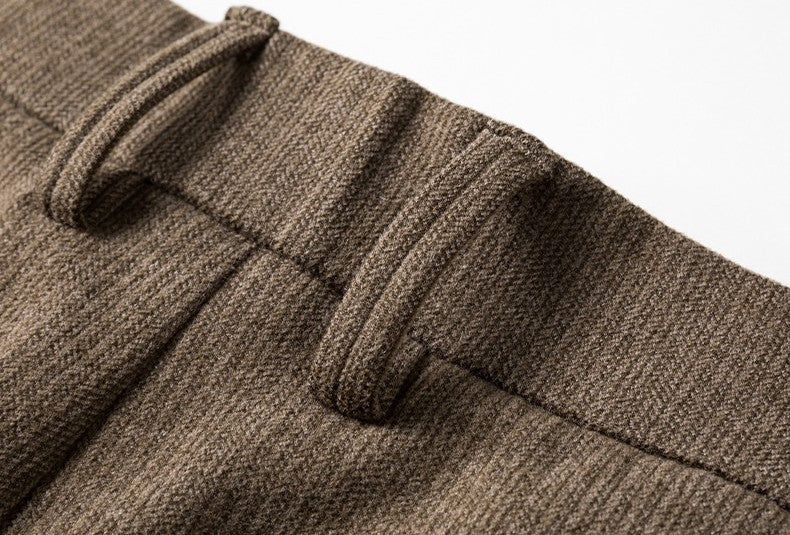 Moda Elite | Spodnie garniturowe z mieszanki wełny i stretchu