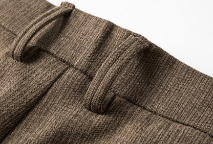 Moda Elite | Spodnie garniturowe z mieszanki wełny i stretchu