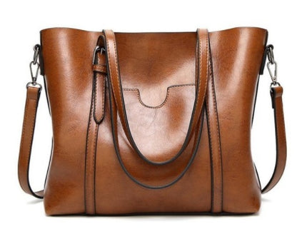 Hand-Painted Leather Handbag