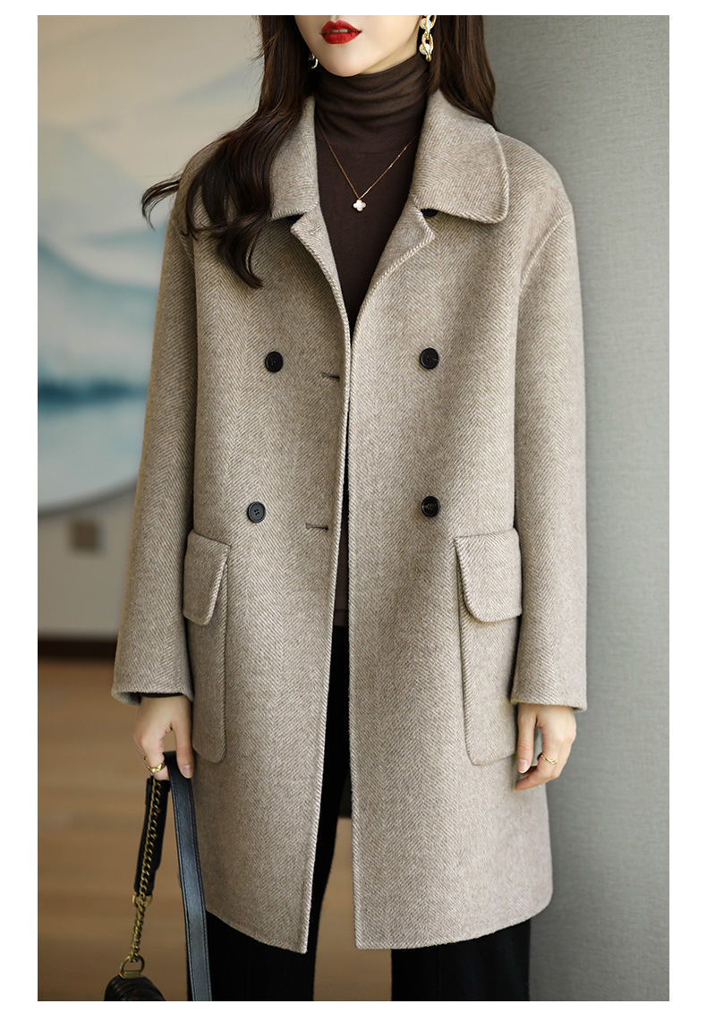 Elegant Mid-Length Woolen Coat