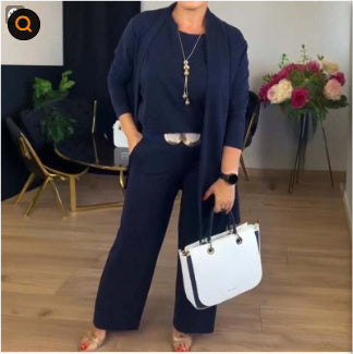 Belted Long Sleeve Top & Pants Set