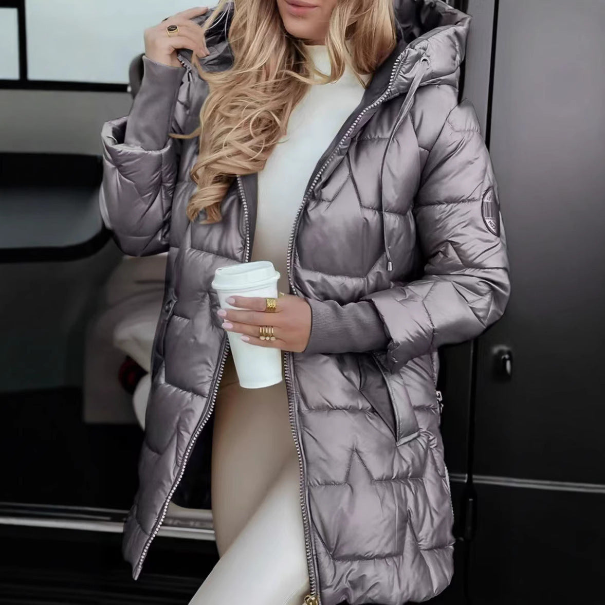 Golden Luxe Puffer Coat