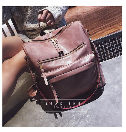 Vintage Soft Leather Backpack