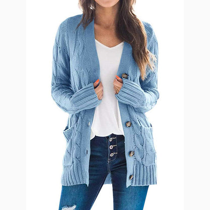 Wool Blend Single-Breasted Long Sleeve Coat