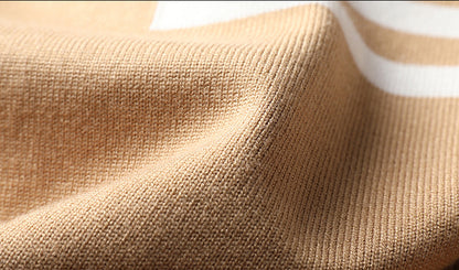 Sweter dzianinowy z okrągłym dekoltem, swobodny