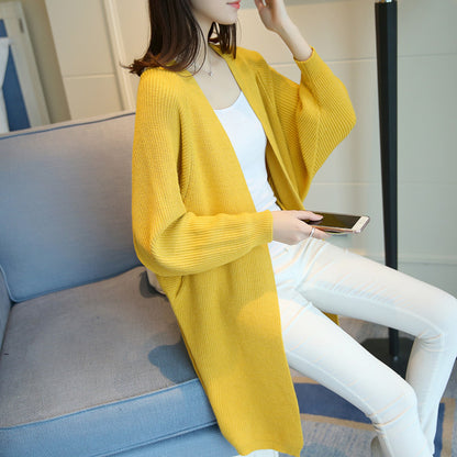 Cozy Mid-Length Knit Cardigan Sweater