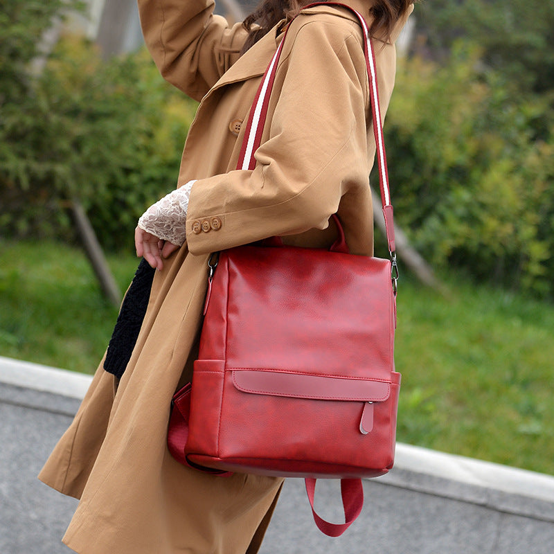 Minimalist Anti-Theft PU Travel Backpack