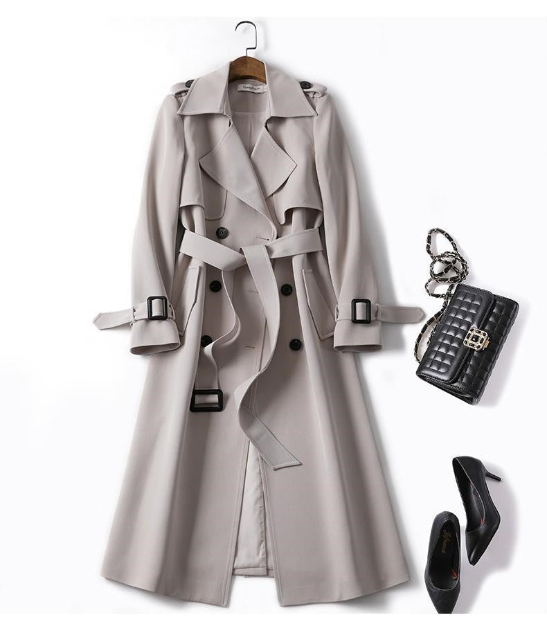 Double-Breasted Belted Trench Coat