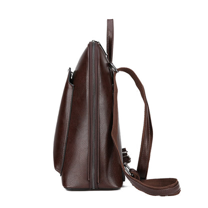 Classic Leather Casual Backpack
