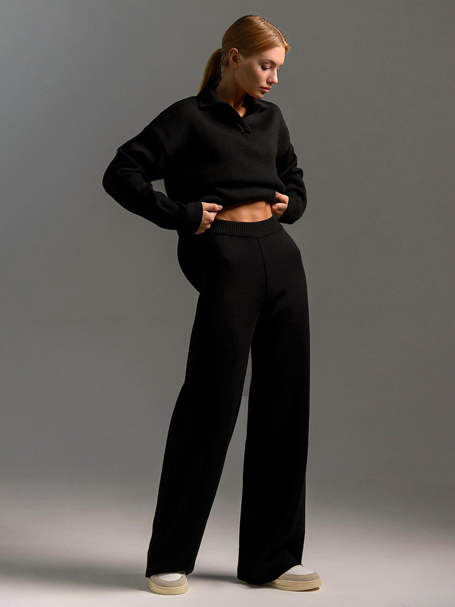 Knitted Two-Piece Pullover Outfit