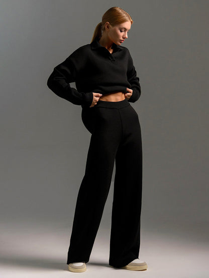 Knitted Two-Piece Pullover Outfit