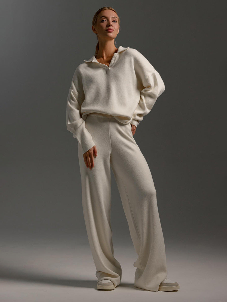 Knitted Two-Piece Pullover Outfit