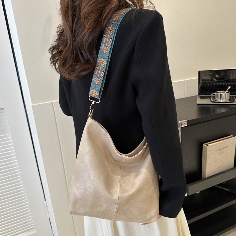 Boho Wide Strap Shoulder Bag