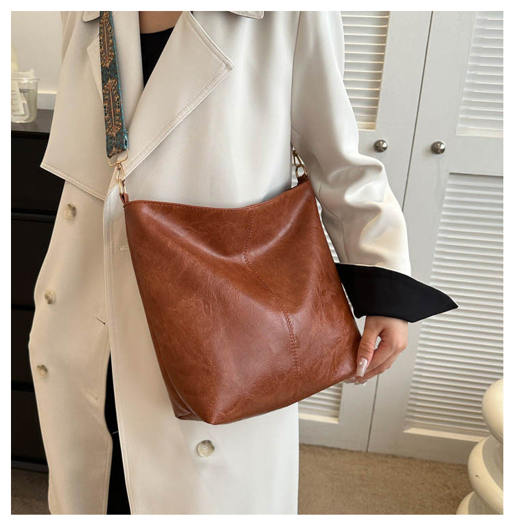 Boho Wide Strap Shoulder Bag
