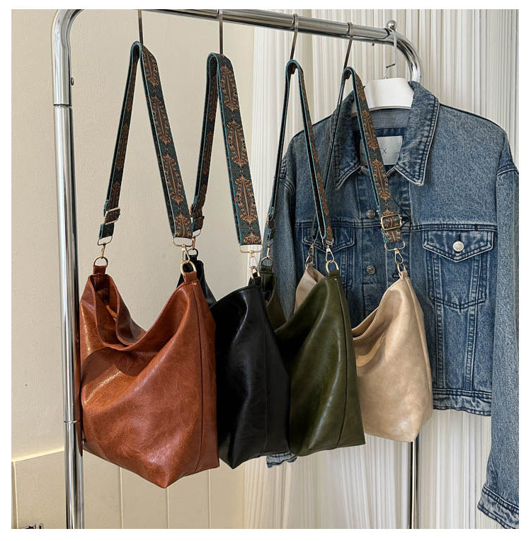 Boho Wide Strap Shoulder Bag