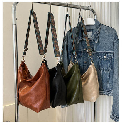 Boho Wide Strap Shoulder Bag
