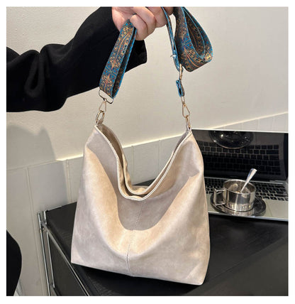 Boho Wide Strap Shoulder Bag