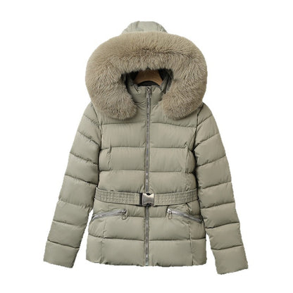 Elegant Fur Collar Padded Coat