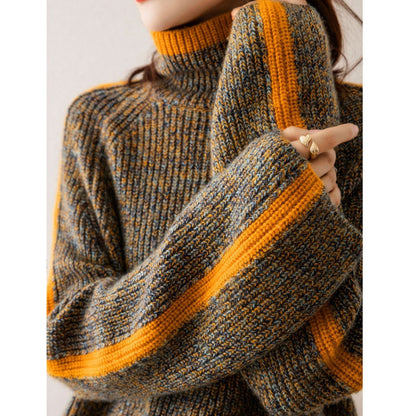 Retro Thick Knit Turtleneck Pullover