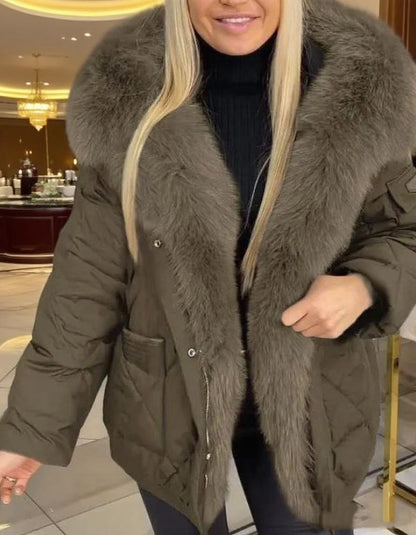 Mid-Length Hooded Cotton Coat