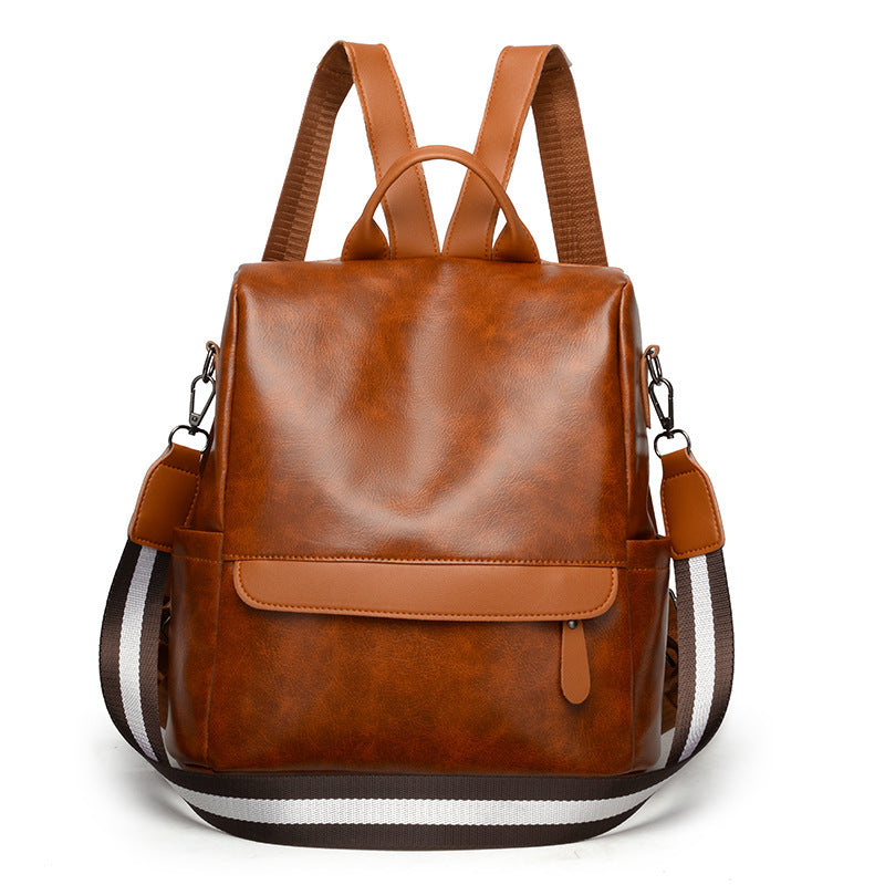Minimalist Anti-Theft PU Travel Backpack