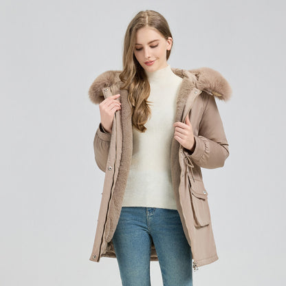 Fur-Lined Hooded Winter Parka