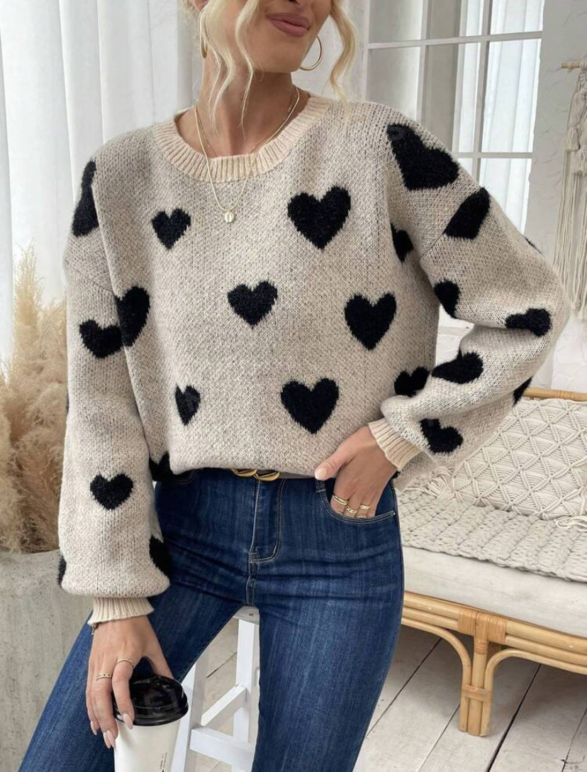 LoveHeart Cozy Knit Sweater