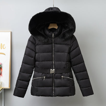 Elegant Fur Collar Padded Coat