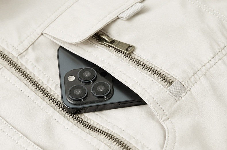 Moda Elite | Dwustronna bawełniana kamizelka z kieszeniami