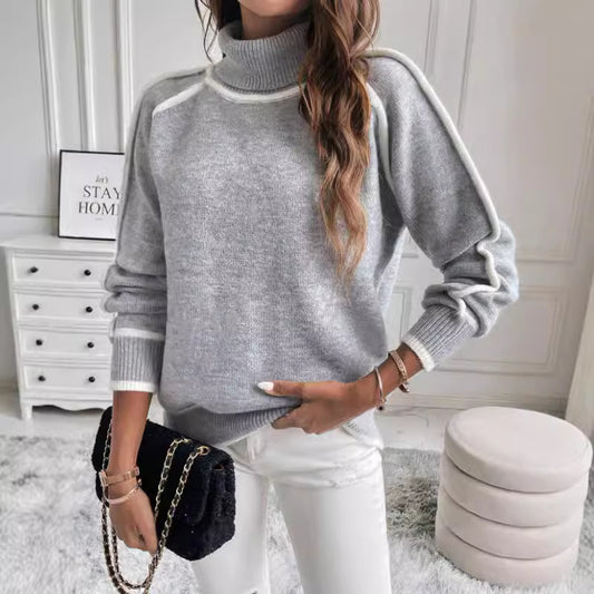 Elegant Turtleneck Knit Pullover