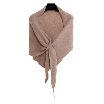 Winter Solid Knit Triangle Shawl