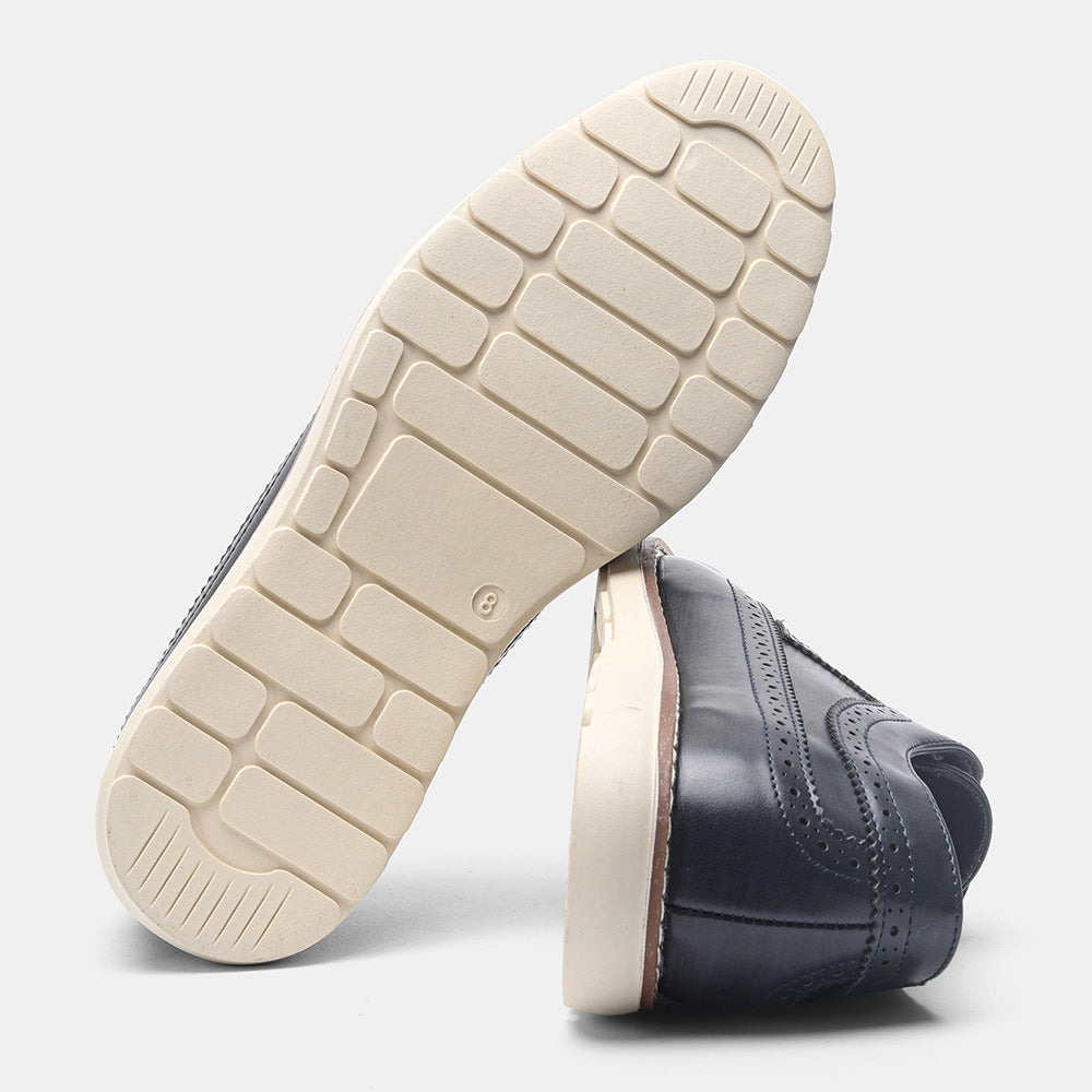 Klasyczne skórzane trampki typu brogs – lekkie i wygodne