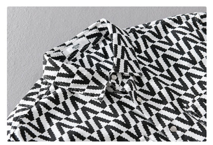 Moda Elite | Koszula rekreacyjna z nadrukiem i długim rękawem