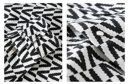 Moda Elite | Koszula rekreacyjna z nadrukiem i długim rękawem